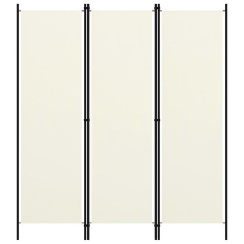 vidaXL Cloison de séparation 3 panneaux Blanc crème 150x180 cm