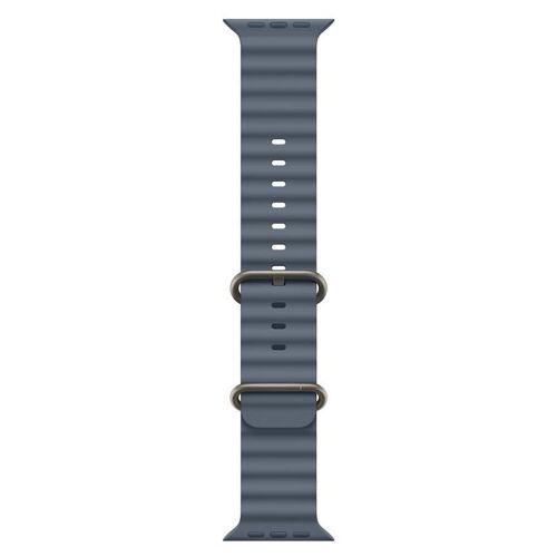 Apple - Bracelet Pour Montre Intelligente - 49 Mm, Finition Titane Naturel - 130 - 200 Mm - Bleu Ancre - Pour Watch Hermès Series 9, Se 3, Series 10, Series 11, Series 8, Series 9, Ultra 2, Ultra 3