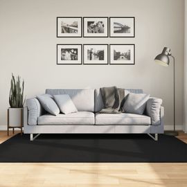 Vidaxl Tapis Huarte À Poils Courts Doux Et Lavable Noir 140x200 Cm