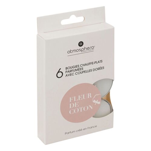 Atmosphera - Créateur D'Intérieur - 6 Bougies Parfumées - Fleur De Coton