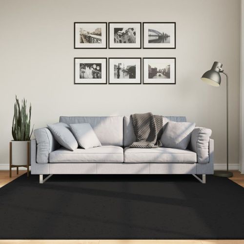 Vidaxl Tapis Huarte À Poils Courts Doux Et Lavable Noir 200x200 Cm