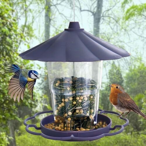 Mangeoires Pour Oiseaux,Mangeoire Oiseaux Exterieur Suspendue,Mangeoires Pour Oiseaux Sauvages,Imperméable,Convient De La Maison,Jardin,Lampadaire