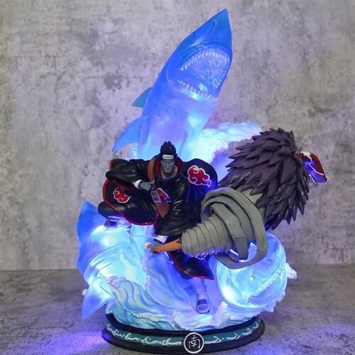 Pop39961--36cm Naruto Figure Akatsuki Hoshigaki Kisame Japonais Anime Pvc Action Figure Jouet Naruto Personnage Statue Collection Modèle Poupée