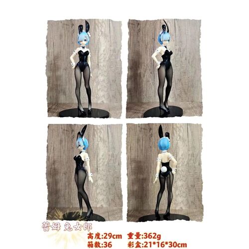 Pop39480-Rem--Bunny Girl Rem & Ram Figurine Articulée Anime Re Life In A Different World From Zero Figurines Solides Pour Femmes Collection Ornement Cadeaux