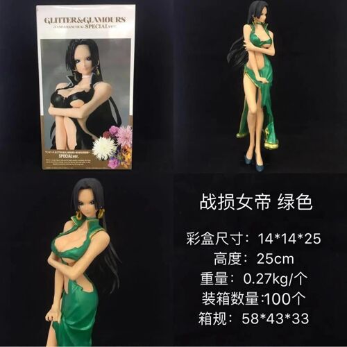 Pop39496-Vert - Figurine Boa Hancock 25 Cm Anime One Piece Chi-Pao Figurines Solides Pour Femmes Collection Ornement Cadeaux Modèle En Pvc Jouets
