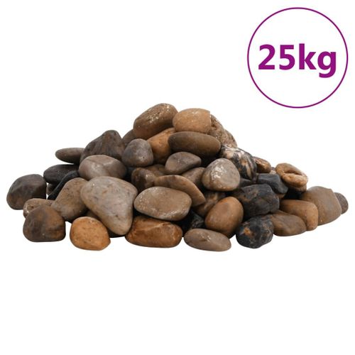 Vidaxl Galets Polis 25 Kg Multicolores 2-5 Cm