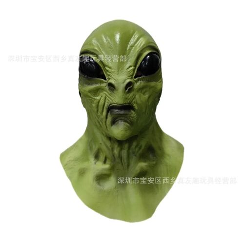 Masque D'halloween Extraterrestre Pop39581-H, Accessoire D'horreur, Accessoire De Déguisement, Accessoire De Fête, Accessoire De Décoration, Cadeau Pour Adulte, En Latex, Pour La Toussaint