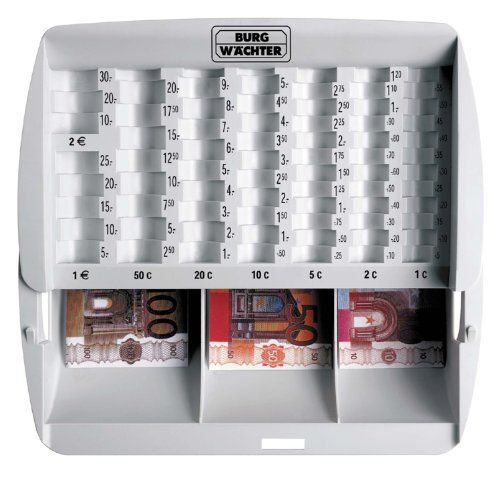 Monnayeur Euro pour coffres à monnaie et tiroirs - gris - EURO ZE 250 BURG WACHTER