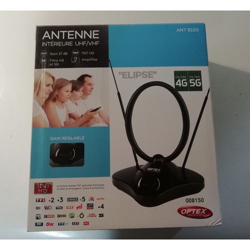 Antenne intérieure UHF/VHF Elipse - Optex Electronique