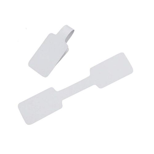 300 étiquettes de prix blanches pour bijoux, artisanat et cadeaux - Durables, faciles à retirer, papier de qualité supérieure, 5 x 1,2 cm