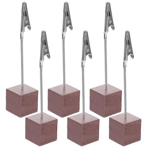 Pinces Crocodiles De Haute Qualité Pour Photos, Mémos Et Notes - Bois Et Fer Durables, Lot De 6