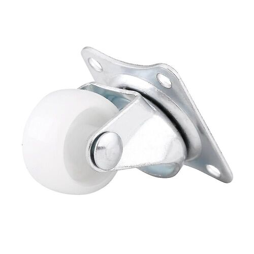 Lot de 4 roulettes pivotantes universelles de 2,5 cm, blanches, pour chariot de meubles, charge maximale de 10 kg chacune, polypropylène durable