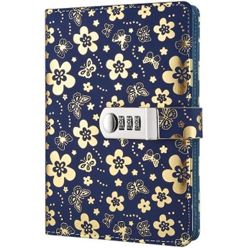 Agenda Vintage En Cuir Avec Cadenas, 110 Feuilles, 8,4 X 5,9 Pouces, Idéal Pour Les Notes, La Journalisation, Cadeau Pour Adultes Et Adolescents