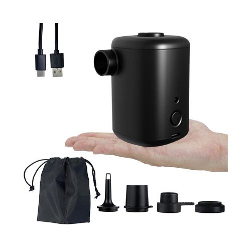 Pompe à air électrique portable pour structures gonflables ¿ Mini pompe, 300 l/min, batterie 3 000 mAh, chargement USB, légère, sans fil