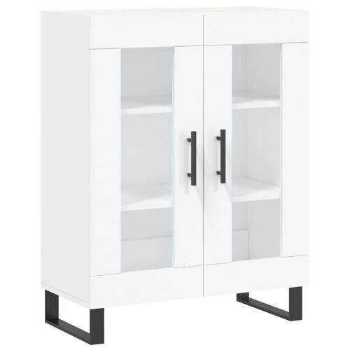 vidaXL Buffet haut Blanc 69,5x34x180 cm Bois d'ingénierie