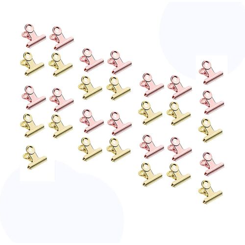 Lot De 30 Pinces Métalliques De Haute Qualité ¿ Durables, Élastiques, À Suspendre Au Mur, Dorées/Roses, Multifonctions Pour La Maison Et Le Bureau