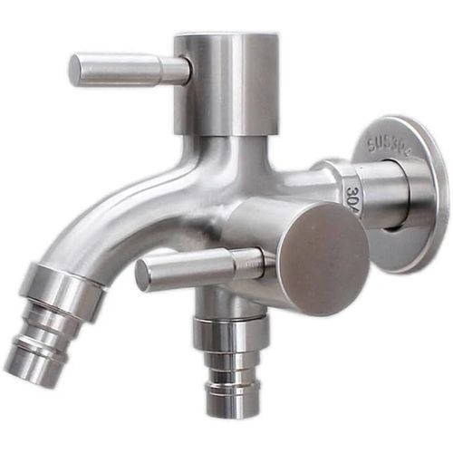 Robinet mural double, lave-linge, serpillière, multifonction, extérieur, balcon