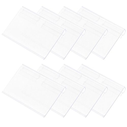 Lot de 60 porte-étiquettes de prix transparents en PVC pour commerces de détail, supermarchés, expositions, restaurants et bureaux