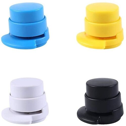 Agrafeuse Sans Agrafes - Écologique, Compacte Et Durable, En Polypropylène, 6 X 4,7 Cm, Couleurs Aléatoires : Bleu, Jaune, Noir, Blanc
