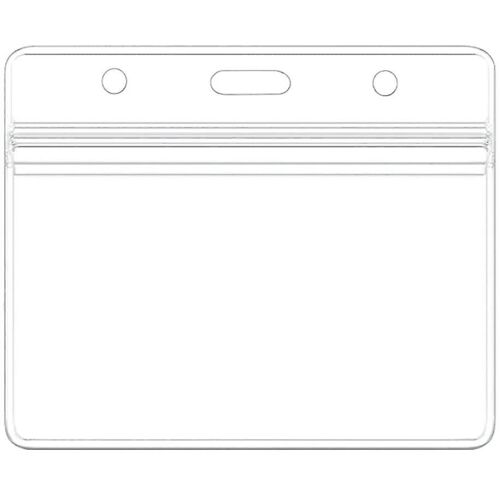 Porte-Badges Horizontaux En Plastique Transparent - 9,4 X 6,3 Cm - Lot De 6 Pour Événements Et Usage Quotidien
