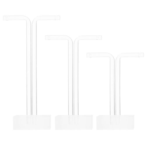 Présentoirs À Bijoux En Acrylique De Qualité Supérieure - Transparent, Lot De 3, 12,5 X 6 X 2,5 Cm, Idéal Pour La Vente Au Détail Et L'usage Personnel