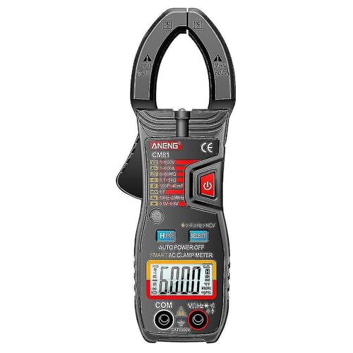 Pince ampèremétrique numérique pour mesure de tension AC/DC, courant, résistance, capacité et fréquence - 6 000 points, écran rétroéclairé