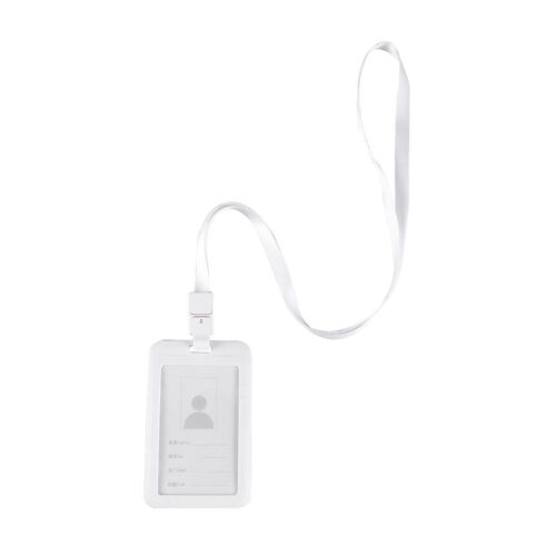 Étui Porte-Cartes Blanc Haut De Gamme Pour Cartes De Visite, D'identité Et De Passeport ¿ Plastique Résistant, Visibilité Optimale, Accès Facile