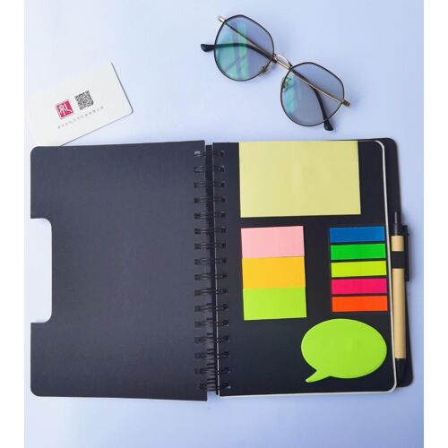 Cahiers À Spirale Avec Pages Blanches Et Étiquettes D'index Couleur - Portables, Durables, Idéaux Pour La Prise De Notes, Avec Stylo