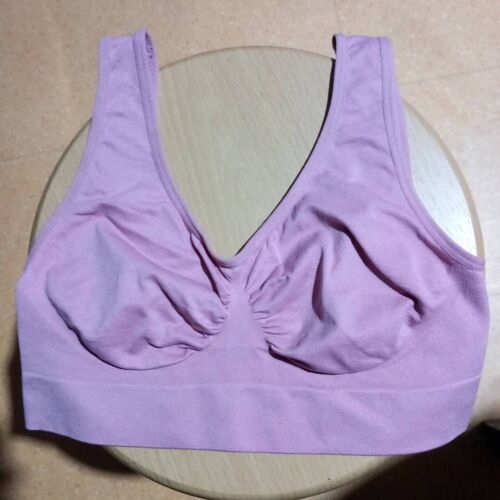 Soutien Gorge De Sport Action,, Taille S/M, Coloris Rose, Polyester, Élasthanne.