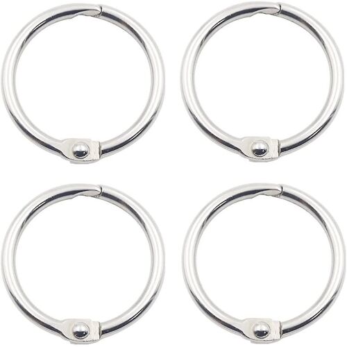 Anneaux de reliure durables en nickel argenté de 1,25 pouce - Lot de 50 pour projets de bricolage, scrapbooking, porte-clés et organisation