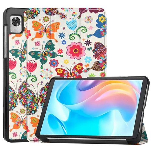 Housse Pour Realme Pad Mini (8,7 Pouces) - Etui Coque Pochette Simili Cuir - Papillons