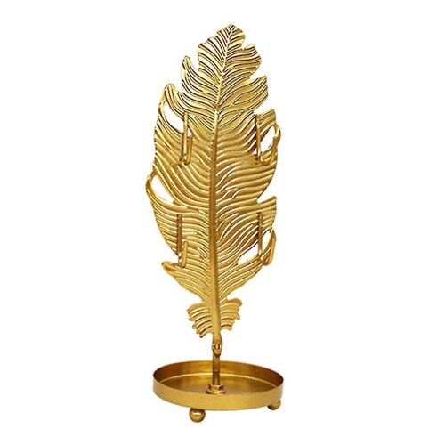 Élégant Plateau À Bijoux En Forme De Feuille En Or ¿ Organiseur En Fer Pour Bagues, Boucles D'oreilles, Clés ¿ Cadeau Idéal Pour Toutes Les Occasions