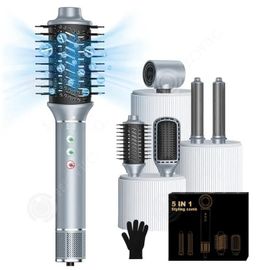 Inn Brosse Soufflante 5 En 1 1400w Ions Négatifs Peigne Fer À Boucler Automatique Peigne À Coiffer Pour Cheveux Raides Et Bouclés Ar