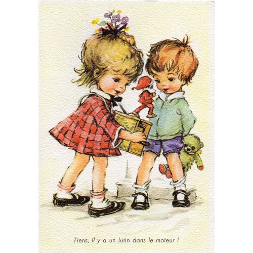 Carte Postale Milieu Xx Eme Siecle - Serie N° 9670/4 Theme Enfants - Edition Maison De La Dune - Camping Du Perroquet - Bray-Dunes - 59 - Nord - 10.20 Cm X 14.70 Cm