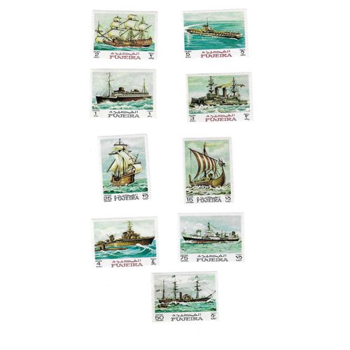 Fujeira - Emirats Arabes Unis - Lot De 9 Timbres Navires 1968
