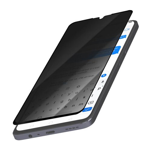 Protection d'Écran Anti-espion pour Realme Note 60 / Note 70T Noir transparent