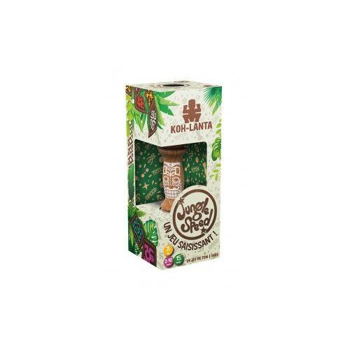 Jungle Speed Koh Lanta Fr - Totem Bois, Cartes Symboles - Version Eco Exclusive - Ambiance - Set Jeu Societe Famille Et Carte