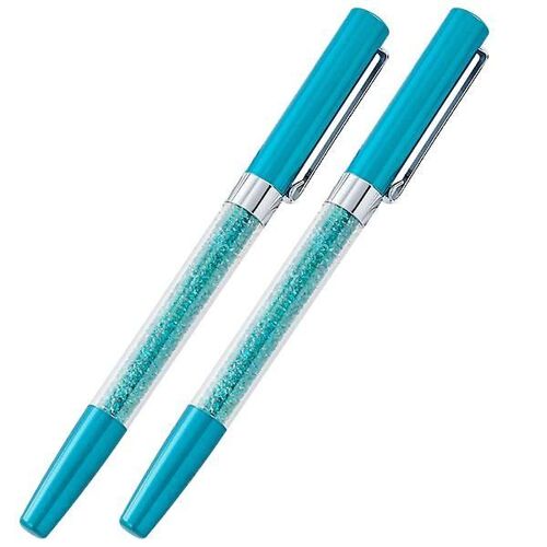 Stylos En Métal Bleu Ciel De Qualité Supérieure - Design Ergonomique, Écriture Fluide, Parfaits Pour Les Cadeaux - Lot De 2