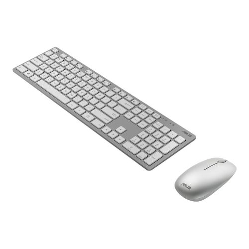 Asus W5000 Clavier et souris sans fil 2,4 GHz gris et blanc