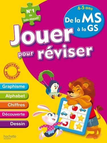 Jouer Pour Réviser 4-5 Ans - De La Ms À La Gs - Avec Un Crayon-Gomme