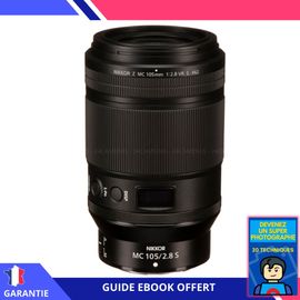 Nikon Nikkor Z MC 105mm f/2.8 VR S Macro + Ebook 'Devenez Un Super Photographe' - Objectif Nikon Z pour Nikon Hybride