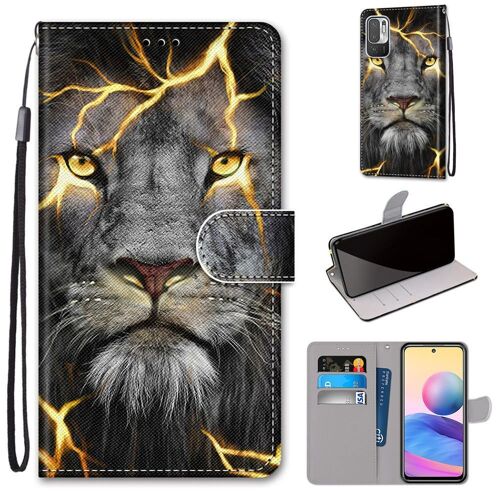 Xiaomi Redmi Note 10 5g Coque, Saturcase Beau Pu Cuir Magnétique Flip Portefeuille Support Porte-Carte Dragonne Protecteur Coque Housse Étui Pour Xiaomi Redmi Note 10 5g (Dk-5)