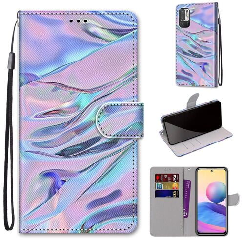 Xiaomi Redmi Note 10 5g Coque, Saturcase Beau Pu Cuir Magnétique Flip Portefeuille Support Porte-Carte Dragonne Protecteur Coque Housse Étui Pour Xiaomi Redmi Note 10 5g (Dh-9)