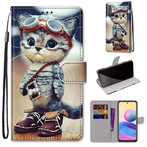 Xiaomi Redmi Note 10 5g Coque, Saturcase Beau Pu Cuir Magnétique Flip Portefeuille Support Porte-Carte Dragonne Protecteur Coque Housse Étui Pour Xiaomi Redmi Note 10 5g (Dh-15)