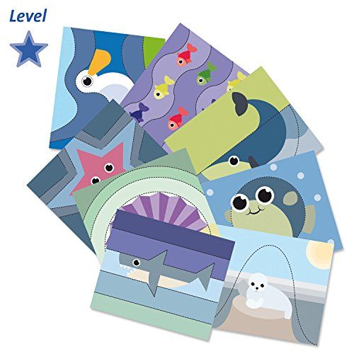 LENA 42632 My First Kit de découpe avec Ciseaux en Plastique pour Enfants et Enfants à partir de 3 Ans