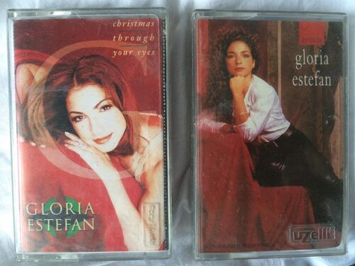2 Cassettes Audio Gloria Estefan : Christmas Through Your Eyes Et Exitos