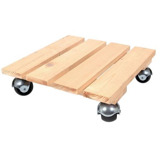 Roule Plante Carré Bois Brut Basics 30x30cm -