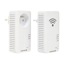 Essentielb CPL Wifi 500+ Duo - Kit d'adaptation pour courant porteur HomePlug AV (HPAV) - Branchement mural (pack de 2)