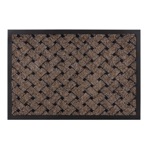 40x60 Cm Paillasson Antidérapant Vectra 7764 Extérieur, Intérieur Marron