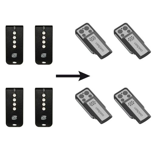 Lot de 4 Télécommandes Extel Atem 5 (Remplacé par Avidsen)
